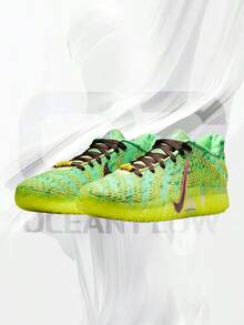 Nike Ja 3 Zombie– Men's Lifestyle Sneakers – Shoes For Man -Vintage-Spring & Summer-Inspired Running Shoes, Shock-Absorbing Comfort, Gym To Streetwear Casual Wear-Back To School–HV9924 700 - Light Lemon Twist/Hemp/Bright Crimson/Black - 查看 2