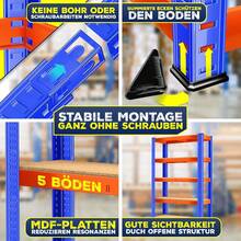 Garage Storage Racks - برتقالي/أزرق - 875 كجم - مشاهدة 9