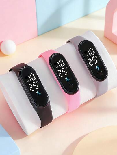 1 Stück batteriebetriebene, modische LED-blinkende Astronauten-Muster Digitaluhr, geeignet für Weihnachten, Schule, Lässig Kleidung, tägliche Dekoration