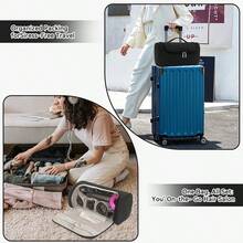 男女通用旅行洗漱包、女士/男士旅行套装、化妆包、旅行药品包、旅行吹风机包、卷发棒包 - 黑色 - 查看 3