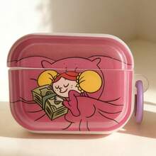Girl Holding Money Design Protective Case Compatible With Apple Wireless Charging Case, Scratch-Resistant And Anti-Drop - Clear - View 10