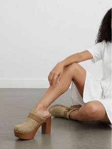 Women's Thick Sole Sandals, Minimalist & Practical Multifunctional - Khaki - View 2