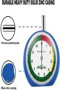 GODESON 88703 Dial Tire Tread Depth Gauge In MM,Professional For Motorcycle, Car,Truck And Bus - ColorA - 查看 2
