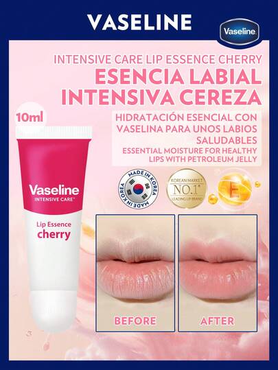 Vaseline [10ml] Bendición del Ramadán | Radiante después del Eid | Esencia de reparación labial concentrada de cereza | Infundido con ácido hialurónico y micro-gotas | Nutre profundamente los labios extremadamente secos y agrietados | Máscara labial nocturna | Hecho en Corea