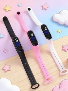 1pc Fashion LED Electronic Watch For Kids, Displays Time & Date, Suitable For Christmas, Holidays, School, Sports And Daily Wear - Multicolor - View 3