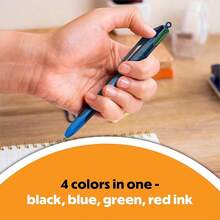 4-Color Smooth Retractable Ballpoint Pen With Gel-Like Ink, 1.0 Mm Point, 12-Count In Assorted Ink Colors - 當代當代 - 查看 4