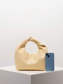 女士复古手提包、新奇包、工作包、舞会包、新娘派对包、舞会配饰、女士礼物、情人节礼物、优雅女士钱包，适合日常使用、通勤、外出、宴会、约会、派对（图案随机） - 黃色 - 查看 3