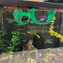 Floating Betta Fish Hammock Rest Bed, Plastic Mesh Lounger, Near-Surface Sleeping Spot For Betta, Guppy, Shrimp & Small Aquarium Fish - B - View 9