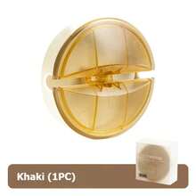 Caja enrolladora de cables redonda, de carga para auriculares, amarre enrollador de tipo giratorio, estuche de almacenamiento de cables de datos portátil, herramienta de almacenamiento de escritorio AWFM - Ver 10