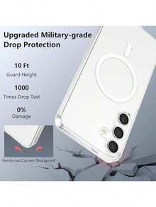 适用于 Galaxy S25 Ultra S24 Ultra S23 Ultra S22 Plus S21 FE 的磁吸充电手机壳，也适用于 Galaxy A16 A56 A15 A55 A14 A54 的透明亚克力超薄保护套 - 無色 - 查看 3