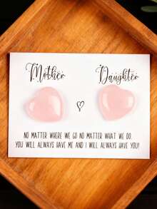15张母女拥抱卡，心形亚克力异地恋情纪念礼盒，包含拥抱卡，适合生日、母亲节及其他特殊场合，情感纪念品，优质材料，心形设计，优雅纪念。 - 彩色 - 查看 3