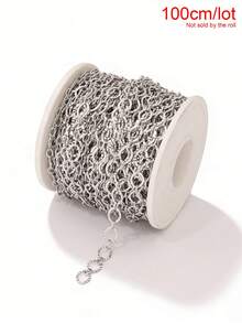 100cm Stainless Steel Sunflower Flash Chain For DIY Jewelry Making Necklaces Bracelets Findings Link Chains Accessories - DIY Chain - View 7