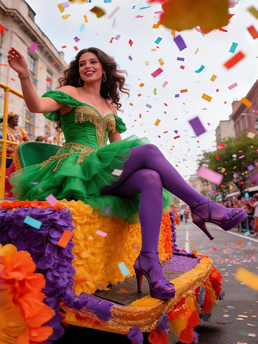 1 đôi quần tất nữ cỡ lớn màu tím mờ, quần tất gợi cảm chống rách, mỏng nhẹ, đa năng cho mặc hàng ngày. - Màu tím - Xem 1