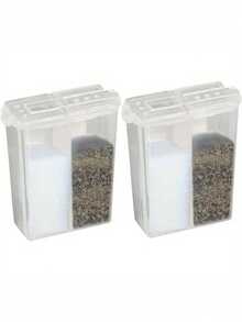 1个迷你盐和胡椒粉调味瓶 - 透明塑料野餐烧烤调味罐，带盖，旅行装 - 彩色 - 查看 7