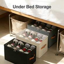 Foldable Shoe Box Storage Organizer, Suitable For Square Shoe Boxes, Non-Waterproof, Multi-Purpose, With Lid Closure - Multicolor - View 4