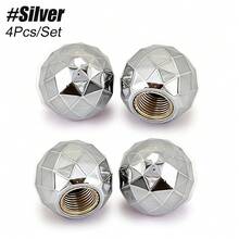 4 Tapas de Válvula de Neumático con Diseño de Bola de Diamante, Resistentes a la Corrosión, Universales para Autos, Camionetas, Motocicletas, SUV y Bicicletas 7PJS - Azul - Ver 9