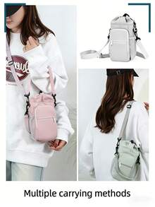 可调节多功能户外骑行运动保温水壶包，手机袋，多口袋斜挎包，可装30盎司/40盎司水壶，运动水杯配件，可调节肩带 - 适合露营、徒步旅行、远足和节日礼物 - 彩色 - 查看 11