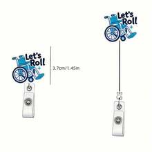 Expandable Nurse Badge Holder With Clip - Durable Acrylic, Fun Wheelchair Design, Suitable For Nurses, Doctors, RNs, LPNs - Perfect For Work And Office Use - 1 - View 4