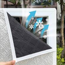 冬季隔热窗膜，隔热、遮光、隔音、密封，适用于客厅、卧室 - 白色 - 查看 12