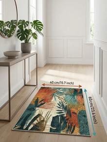 Modern Style, Vintage American Style, Tropical Plant Print Carpet. Bohemian Style. Living Room Carpet. Shaggy Rectangular Low-Pile Carpet With Embossed Details, Decorative Carpet Suitable For Living Room, Bedroom And All-Season Home Decor. Soft, Easy To Maintain, Machine Washable - Multicolor - View 12
