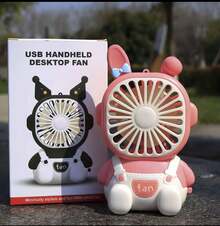 Mini Ventilador portatil con Diseño Kawali bateria recargable - rosa - Ver 2