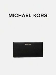 Michael Kors Women's LOGO PVC Leather RFID Blocking Flap Clutch Wallet - Black - View 7