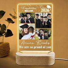 Custom Graduation Acrylic Plaque Customized Graduation Plaque With Photo Personalized Congratulation Class Of 2026 Photo Frame For Friends High School College Medical School Grad Gift Party Decor - Multicolor - View 1