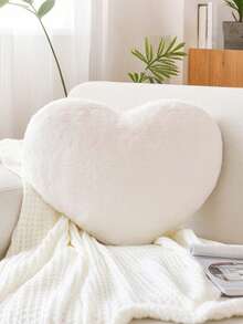 1 Peça Almofada em Formato de Coração, Almofada Decorativa Fofa em Formato de Coração, Almofada Decorativa Macia, Materiais Macios, Almofada de Decoração de Quarto, Sofá, Quarto, Sala de Estar, Decoração Doméstica, Festa Diária, Casamento, Dia dos Namorados, Páscoa, Presente - Branco - Visão 10