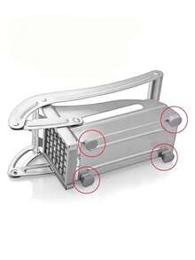 Stainless Steel French Fry Cutter | Professional Vegetable Slicer Dicer With Safety Blade Guard | Heavy Duty Manual Food Chopper For Potatoes, Carrots, Cucumbers And Onions | Durable Household And Restaurant Kitchen Tool | Vegetable Slicer Dicer - Multicolor - View 5