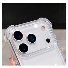 Full Series Protective Case & Screen Protector Set, High Transparency, Lens Protection, Anti-Fall, Anti-Yellowing, Compatible With IPhone 17 Pro Max/17 Pro/17/Air - Transparent Phone Case + Tempered Glass Screen Protector - View 5