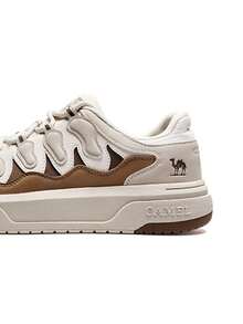 CAMEL CROWN 男士户外休闲板鞋，软底板鞋，加厚内里增高休闲鞋，复古经典百搭一脚蹬鞋 - 米色/卡其 - 查看 5