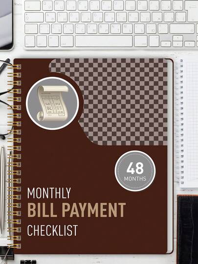 BUBU Monthly Budget Planner Book, 8.4" * 5.5" Undated Bill Payment Notebook Journal With 52 Weeks For Income, Debt, Saving, Expense And Bill Tracker Organizer,School Home Office Supplies