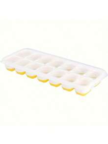 1/4 件装硅胶冰格，厨房小工具，14 格冰格模具，带可拆卸盖子，柔韧耐用，可堆叠，适用于冰箱冷冻室，返校必备 - 彩色 - 查看 11