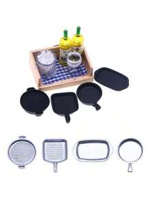 POKOJA LAND 1 Bộ 1:12 Nhà Búp Bê Mini Chảo Chiên Soong Kim Loại Nồi Trang Trí Nhà Bếp - nhiều màu - Xem 8