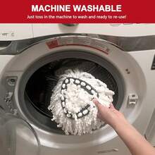 4 Pack Mop Heads Replacements For O-Ceda Easy Wrin Spin System, Microfiber Refills, Easy Cleaning Mop Repalce Head - A - 查看 8