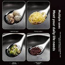 Stainless Steel Colander With Fine Mesh, Heat-Resistant Kitchen Straining Tool, Efficient Water Draining Utensil, Non-Slip Handle Food Strainer, Quick Frying Oil Filter, Smooth Edge Noodle Scoop, Easy-To-Clean Kitchen Tool, Deep Bowl Straining Scoop, Durable Cooking Utensil For Home, Precision Filtering Colander; Spice Colander, Noodle Scoop, Dumpling Strainer, Fried Food Skimmer, Kitchen Draining Net, Home Cooking Strainer, Oil Filter Skimmer, Pasta Scoop, Kitchen Straining Utensil, Food Filter Net, Frying Straining Tool, Household Noodle Strainer, Cooking Draining Utensil, Fine Mesh Skimmer, Seasoning Strainer, Small Ingredient Filter - 銀色 - 查看 2