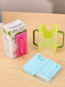 防挤压牛奶杯套，盒装饮料托架，防溢牛奶保护套，婴儿喂养必备品 - 彩色 - 查看 2