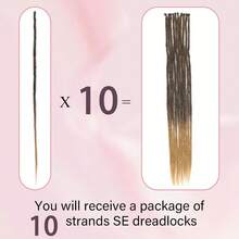 Synthetic Dreadlock Extensions Ended Dreads 0.6 Cm Width Loc Extensions Crochet Hair For Women Daily Party Music Festival Wear (1Pack 40 Strands ) - Multicolor - View 7