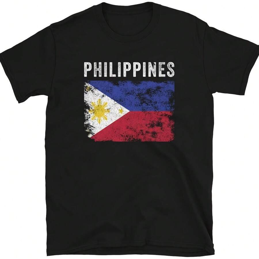 Bandera de Filipinas clásico - playera de bandera filipina - Negro 5 - Ver 1