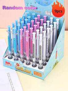 3/9pcs Innovative Syringe Shaped Virus Elimination Pens, Randomly Included With Black Ballpoint Pen And Vaccine Pen - Rectangle - View 10