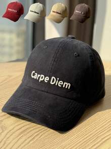 1pc Unisex High-Quality 3D Letter Embroidered Soft Top Baseball Cap, Flattering Design, Versatile, Suitable For Large Head Circumference - A - View 1