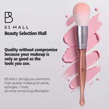 BS-MALL 14pcs Pink Makeup Brush Set + 4pcs Mini Makeup Sponges + Plastic Holder, High Quality Synthetic Bristles Cloud-Like Soft Texture Precise Makeup Tools Set - Pink - View 2