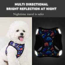 Adjustable Dog Leash And Harness Set, Easy Walk Puppy Safety Strap, Soft Mesh Pet Harness For Small Dogs, No-Pull Adjustable Dog Leash - Multicolor - View 6