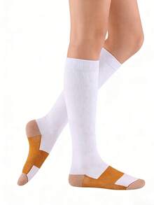 2/4双装 女士高品质面料跑步足球骑行袜 褶皱袜 冬春两季靴袜 2026新款 - 彩色 - 查看 9