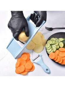 8pcs/Set, 5-In-1 Multi-Functional Vegetable Slicer And Fruit Cutter, Manual Food Grinder, Vegetable Shredder, Potato Slicer, Home Kitchen Potato Grater, No Electricity Needed, Stainless Steel Material, Convenient Kitchen Tool - Multicolor - View 6