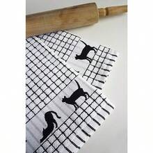 Samuel Lamont Tea Towel Cotton Midnight Black One Size - Black - View 4