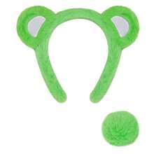 1/2件套卡通动物毛绒发箍，可爱熊耳柔软保暖发饰，适合秋冬季节女性佩戴，可清洁面部，舒适保暖。 - 彩色 - 查看 15