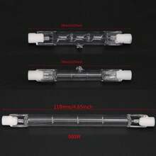 Bombilla linealógena R7S, 100W/150W/500W, 78mm/118mm, doble extremo, CA 220-240V, P15F ZUVH - 500 vatios - Ver 4