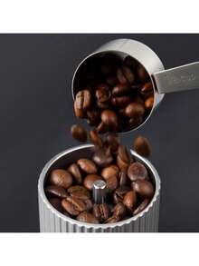 1 Set Coarse Stripe/Small Checkered Coffee Bean Grinder, Manual Coffee Grinder, Hand-Operated Coffee Mill - Multicolor - View 8