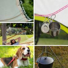 16/5/3/2/1pc Small Carabiner Clip Hooks, 32pcs 1.57 Inch Carabiners Heavy Duty, Galvanized Iron Spring Snap Hook Fits Camping Hiking, Metal Clips For Keychain Keys Rings - Multicolor - View 6